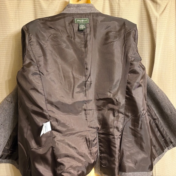 Share Eddie Bauer Wool Tweed Brown Blazer Jacket Women's 12 - Picture 8 of 11